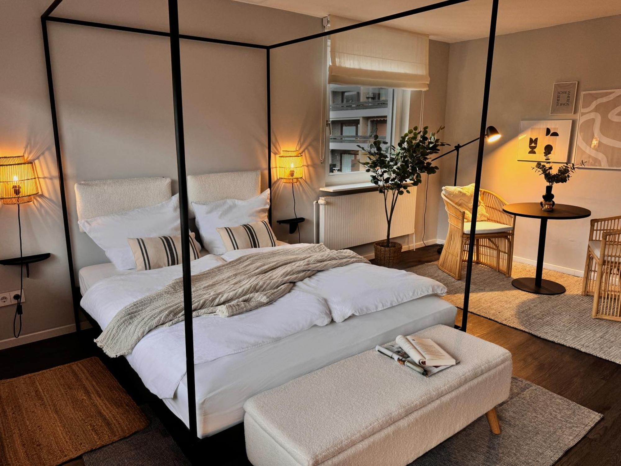 Seaside Rooms - Design-Apartment Mit Balkon & Parkplatz - Inklusive Strandkorb Direkt Am Wasser Und Spa & Sauna Saisonal 부숨 외부 사진